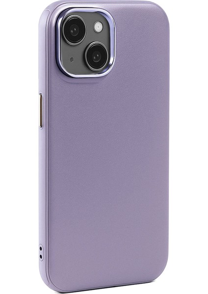 Apple iPhone 13 Kılıf Pu Deri Magsafe Uyumlu Silikon Kapak