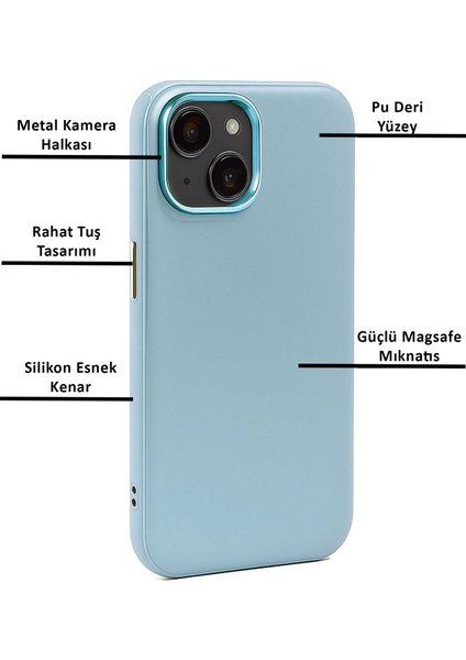 Apple iPhone 13 Kılıf Pu Deri Magsafe Uyumlu Silikon Kapak fırsatları