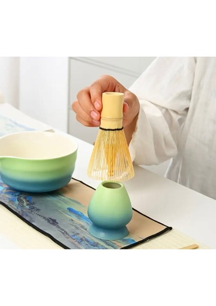 Matcha Seti, Seramik Kase ve Bambu Süpürge ile Japon Çay Seremonisi modelleri