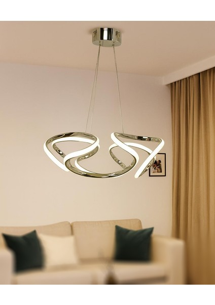 TT307-40-FSR Tt Aydınlatma Helezon Modeli Fransız Sarısı Kaplama LED Avize fiyatları