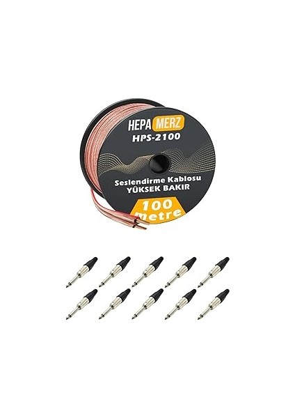 Hepa-Merz Hepa Merz Connection Paket-9 Hoparlör Kablosu Jak Konnektör Paketi