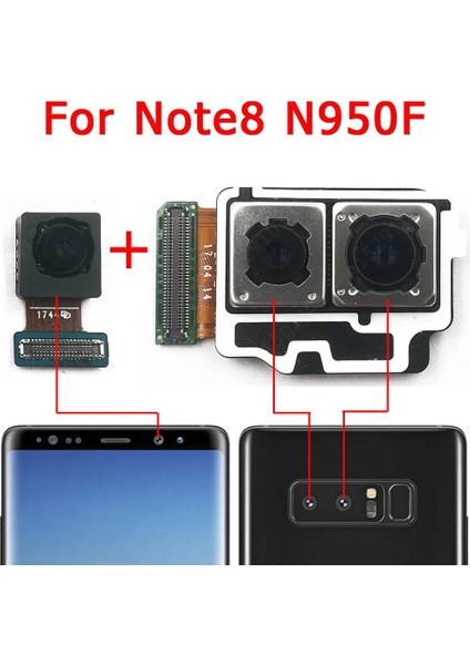 Samsung Galaxy Note 8 Için Arka Büyük Kamera SET-(1903) - CRM9962-4496