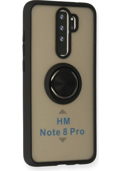 Xiaomi Redmi Note 8 Pro Kılıf Montreal Yüzüklü Silikon Kapak - Siyah fiyatları