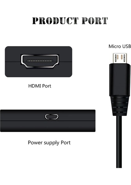 Mhl Mikro-Usb 4K 1080P HDMI Adaptör Android Telefon Tablet 192KHZ Digital Audio / 6 - CRM5506-8075