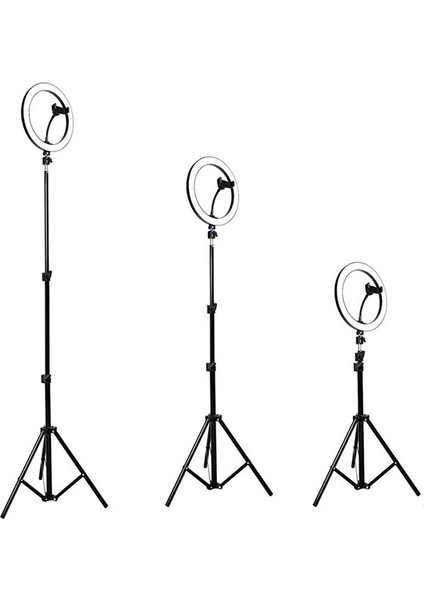Ally 10 Inch Halka LED TRIPOD(1.30M)YOUTUBER Video Selfie Stüdyo Makyaj Işığı - CRM6197-5524