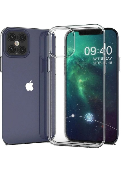 iPhone 12 Kılıf Lüx Şeffaf Silikon - CRM6462-6178