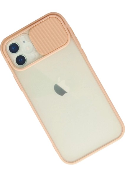 iPhone 12 Kılıf Palm Buzlu Kamera Sürgülü Silikon - Pembe - CRM9830-4487 modelleri