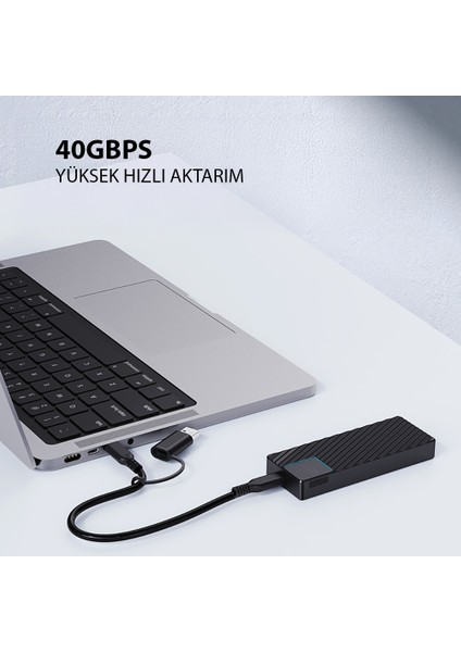 40GBPS M.2 Nvme USB 4 Thunderbolt 3/4 SSD Kutusu ( UD1101 )