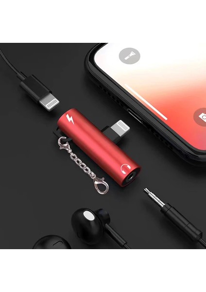 Iphone 3.5mm Kulaklık ve Şarj Dönüştürücü Başlık ADAPTÖR-(1903) - CRM1110-8463