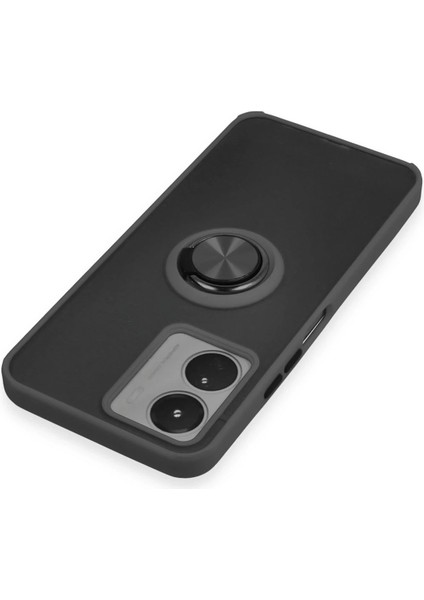 Vivo Y16 Kılıf Montreal Yüzüklü Silikon Kapak - Siyah - CRM6640-1256 fırsatları