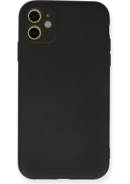 iPhone 11 Kılıf Nano Içi Kadife Silikon - Siyah - CRM5137-9566