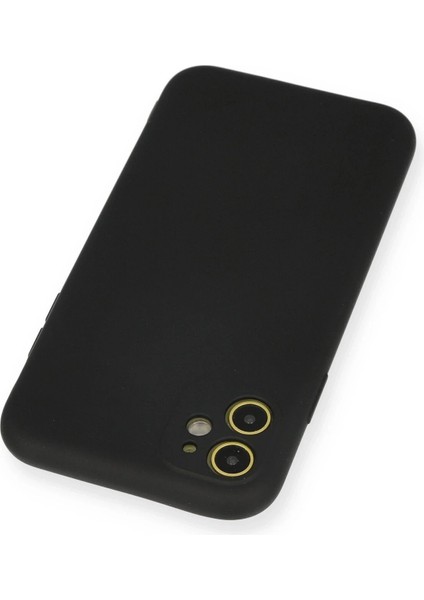 iPhone 11 Kılıf Nano Içi Kadife Silikon - Siyah - CRM5137-9566