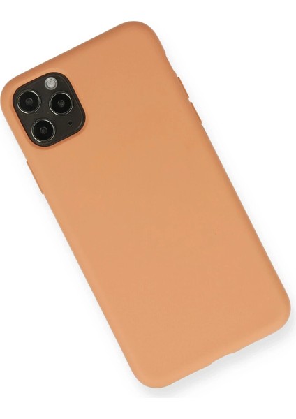 iPhone 11 Pro Max Kılıf Nano Içi Kadife Silikon - Mat Turuncu - CRM2317-9827