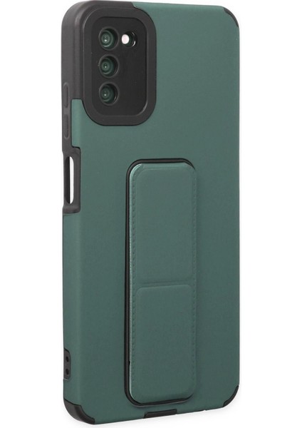 Samsung Galaxy A03S Kılıf Mega Standlı Silikon - Yeşil - CRM9744-3689 fiyatları