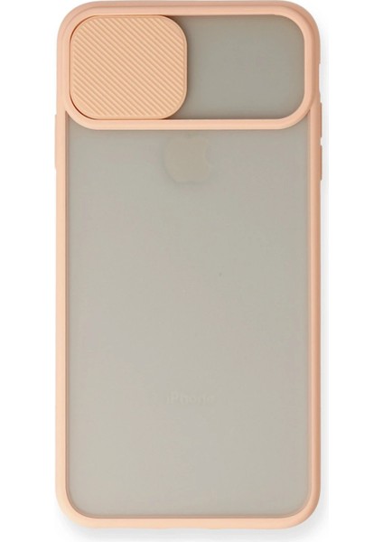 iPhone Xs Max Kılıf Palm Buzlu Kamera Sürgülü Silikon - Pembe - CRM8201-4174