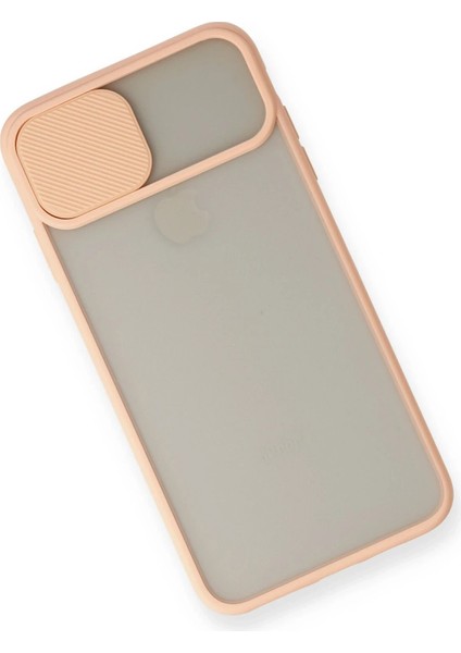 iPhone Xs Max Kılıf Palm Buzlu Kamera Sürgülü Silikon - Pembe - CRM8201-4174