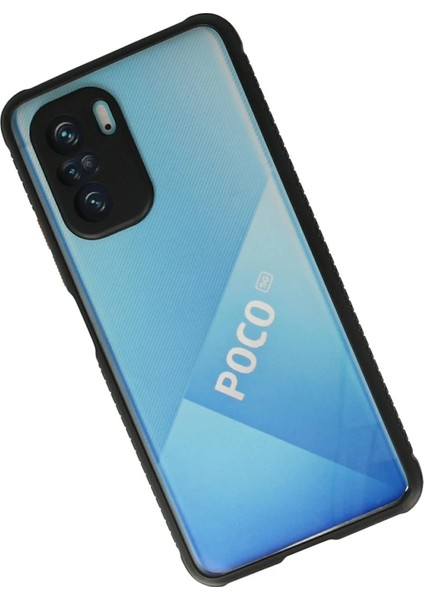 Xiaomi Poco F3 Kılıf Miami Şeffaf Silikon - Siyah - CRM1897-7411