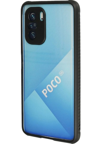 Xiaomi Poco F3 Kılıf Miami Şeffaf Silikon - Siyah - CRM1897-7411