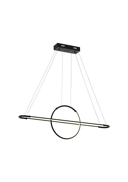 Avonni AV-60264-2BSY Siyah Boyalı Modern Avize LED Metal Pleksi 110X14CM