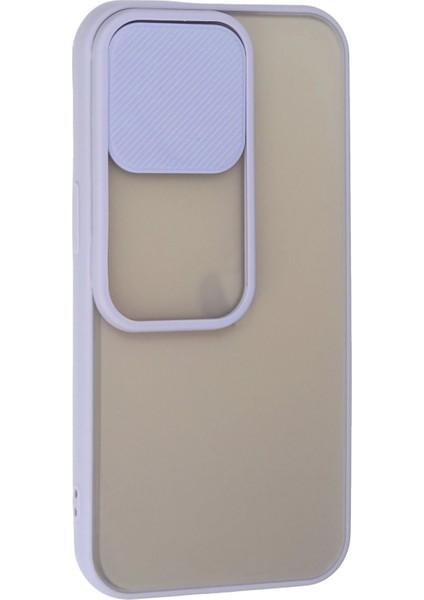 iPhone 13 Pro Kılıf Palm Buzlu Kamera Sürgülü Silikon - Lila - CRM5199-2270