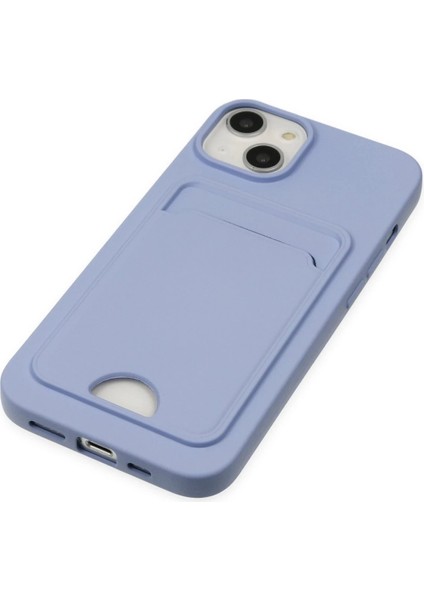 iPhone 14 Plus Kılıf Kelvin Kartvizitli Silikon - Lila - CRM8112-2164