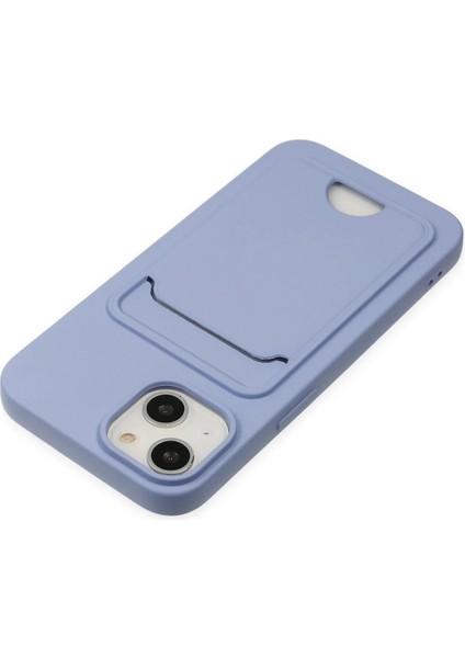 iPhone 14 Plus Kılıf Kelvin Kartvizitli Silikon - Lila - CRM8112-2164