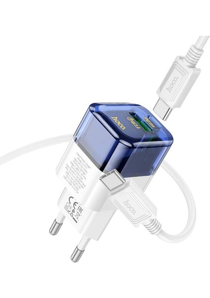 Hoco C131A Platinum PD30W+QC3.0 Girişli Hızlı Şarj Başlığı ve Type-C To Type - CRM1664-5957