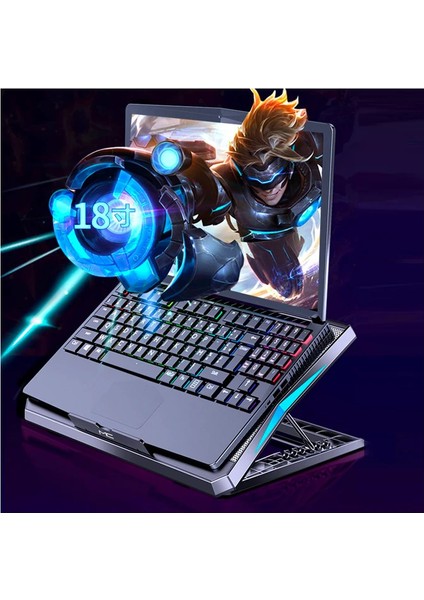 Ally Mc Q3 LED Işıklı Ultra Sessiz Fan Laptop Soğutucu STAND-(1903) - CRM5695-7183