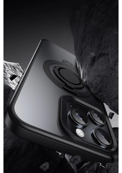 iPhone 15 Pro Avatar 360 Dönen Magsafe Kapak - Lacivert - CRM3444-2109
