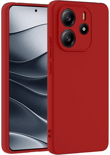 Xiaomi Redmi Note 14 4g Kılıf First Silikon - Kırmızı - CRM6702-9909