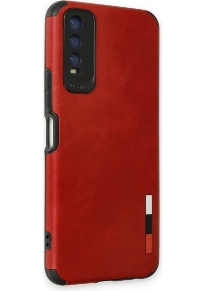 Vivo Y11S Kılıf Loop Deri Silikon - Kırmızı - CRM7010-6015