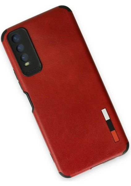 Vivo Y11S Kılıf Loop Deri Silikon - Kırmızı - CRM7010-6015