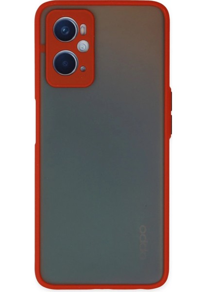 Oppo A96 Kılıf Montreal Silikon Kapak - Kırmızı - CRM5662-1361