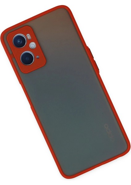 Oppo A96 Kılıf Montreal Silikon Kapak - Kırmızı - CRM5662-1361