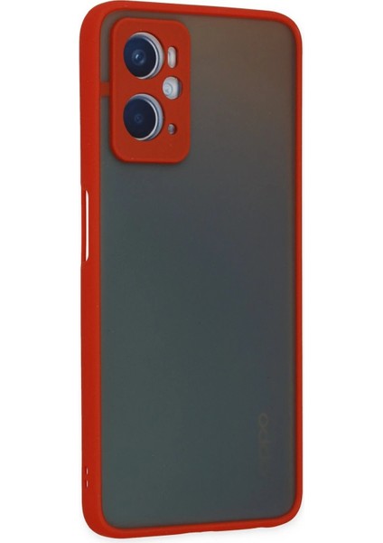 Oppo A96 Kılıf Montreal Silikon Kapak - Kırmızı - CRM5662-1361