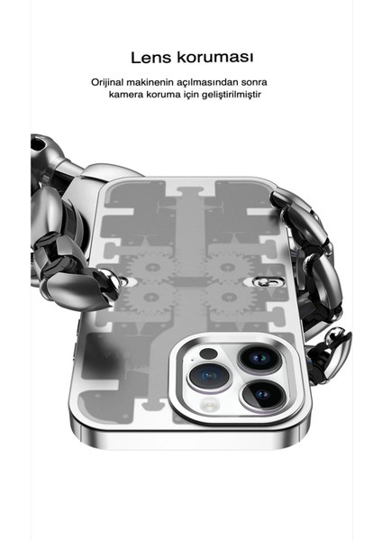 iPhone 14 Kılıf Mekanik Bumper Kapak - Derin Mor - CRM6596-8581