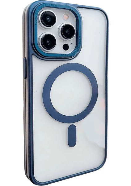 iPhone 15 Pro Montella Magsafe Kapak - Lacivert - CRM2543-6100