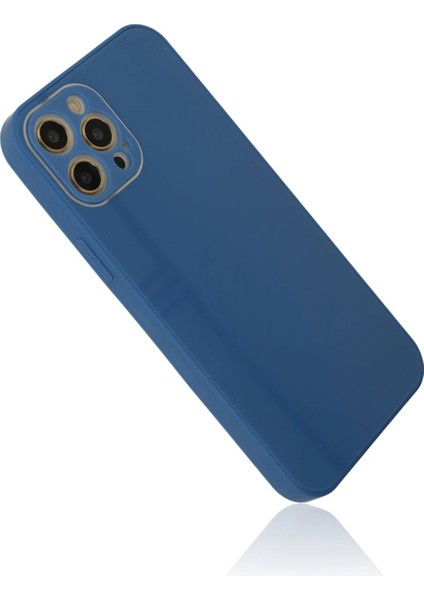 iPhone 12 Pro Max Kılıf Glass Kapak - Mavi - CRM4191-2555