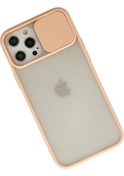 iPhone 12 Pro Max Kılıf Palm Buzlu Kamera Sürgülü Silikon - Pembe - CRM1418-2368 fiyatları