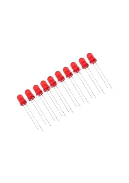 Sanec 5 mm Kırmızı LED Paketi - 10 Adet