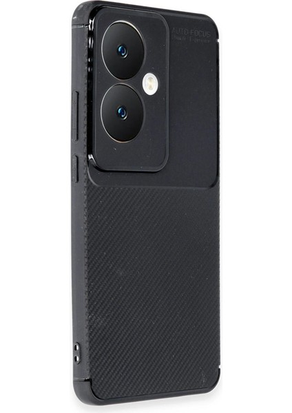 Oppo Reno 11F Kılıf Auto Focus Karbon Kapak - Siyah - CRM2036-8083