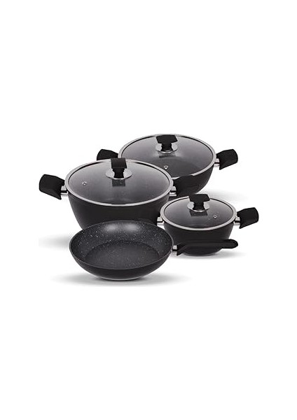 Serenk 7 Parça Granit Tencere Seti