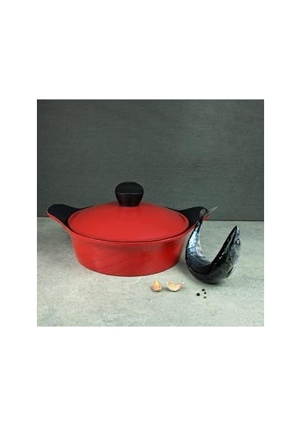 Pri̇manova Anthony Alümi̇nyum Siğ Tencere 24CM Kirmizi