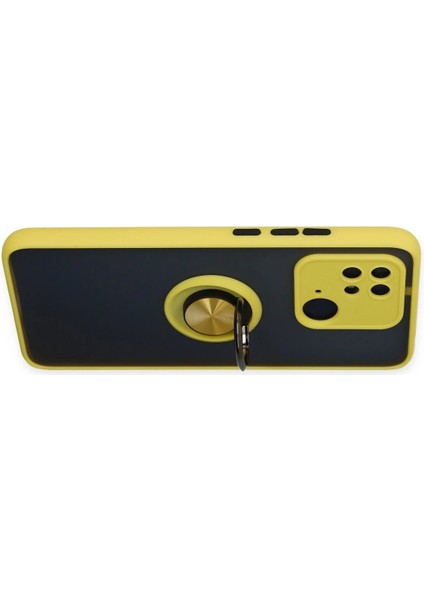 Xiaomi Poco C40 Kılıf Montreal Yüzüklü Silikon Kapak - Sarı - CRM6604-2466 modelleri