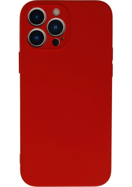 iPhone 13 Pro Max Kılıf Nano Içi Kadife Silikon - Kırmızı - CRM8792-5986