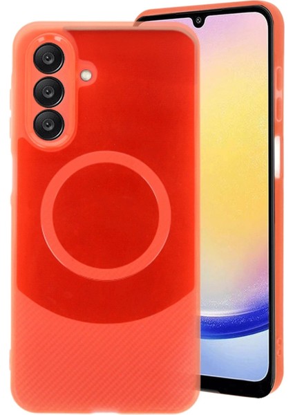 Samsung A56 Kılıf Maya Karbon Kapak - Kırmızı - CRM4664-6543