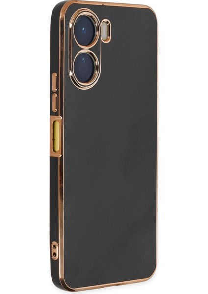 Vivo Y16 Kılıf Volet Silikon - Siyah - CRM9355-8171