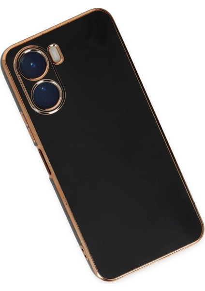 Vivo Y16 Kılıf Volet Silikon - Siyah - CRM9355-8171 modelleri