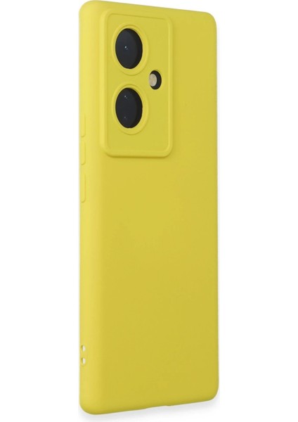 Vivo V29 Lite Kılıf Nano Içi Kadife Silikon - Sarı - CRM6266-5474