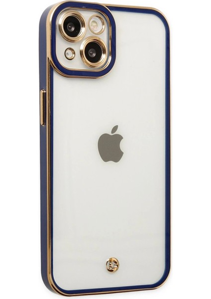 iPhone 14 Plus Kılıf Liva Lens Silikon - Mavi - CRM3681-3940